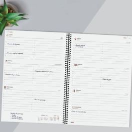 Finocam Agenda Anual Year Espiral E40-210x297 mm Svh Negro 2025