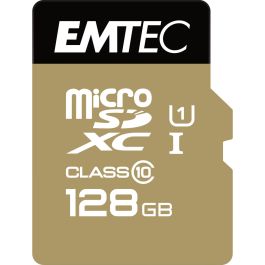 Tarjeta de Memoria Micro SD con Adaptador EMTEC microSD Class10 Gold+ 128GB 128 GB Precio: 18.8639007018. SKU: B18HY6GVPV