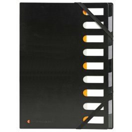 Exacompta clasificador tapa dura harmonika exactive lomo extensible 9 compartimentos negro