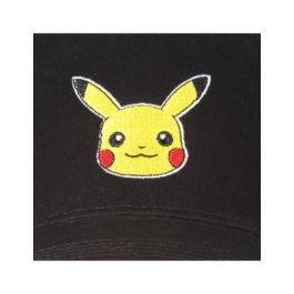 Gorra Unisex Pokémon Pikachu Badge 58 cm Negro Talla única