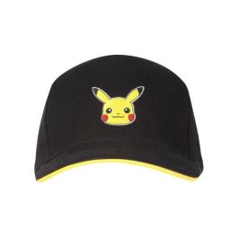 Gorra Unisex Pokémon Pikachu Badge 58 cm Negro Talla única