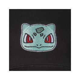 Gorra Unisex Pokémon Bulbasaur Badge 58 cm Negro Talla única