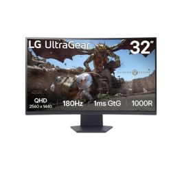 Monitor Gaming Curvo LG UltraGear 32GS60QC-B 31.5"/ QHD/ 1ms/ 180Hz/ VA/ Negro