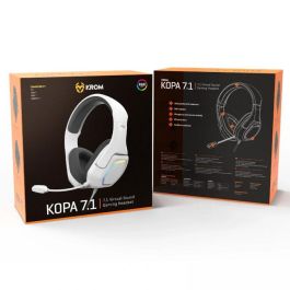 Auriculares Gaming con Micrófono Krom Kopa 7.1/ USB 2.0/ Blancos