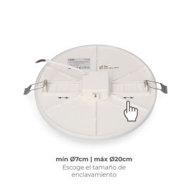 *ult.unidades* downlight led superficie/empotrable 24w 1680lm 6500k luz fria enclavamiento regulable ø23x4cm edm