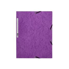 Carpeta Q-Connect Gomas Kf02171 Carton Simil-Prespan Solapas 320x243 mm Violeta