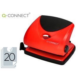 Taladrador Q-Connect Kf02156 Rojo Abertura 2 mm Capacidad 20 Hojas