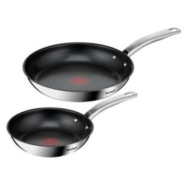 Juego de Sartenes Tefal B817S255 Acero Acero Inoxidable 2 Piezas 2 Unidades Ø 20 cm Ø 26 cm Juego de Sartenes Tefal B817S255 Acero Acero Inoxidable 2 Piezas 2 Unidades Ø 20 cm Ø 26 cm