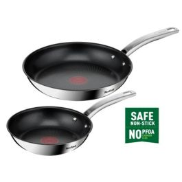 Juego de Sartenes Tefal B817S255 Acero Acero Inoxidable 2 Piezas 2 Unidades Ø 20 cm Ø 26 cm Juego de Sartenes Tefal B817S255 Acero Acero Inoxidable 2 Piezas 2 Unidades Ø 20 cm Ø 26 cm