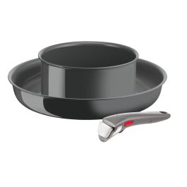 Tefal Ingenio lot de 3 habitaciones, estufa de 28 cm, cacerola 18 cm, mango, inducción, cerámica, hecha en Francia, renovar L2609302