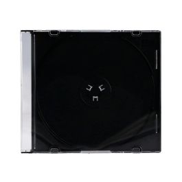 Caja De Cd Q-Connect Slim -Con Interior Negro -Pack De 25 Unidades