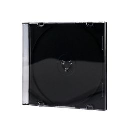 Caja De Cd Q-Connect Slim -Con Interior Negro -Pack De 25 Unidades