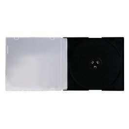 Caja De Cd Q-Connect Slim -Con Interior Negro -Pack De 25 Unidades