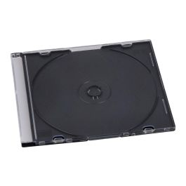 Caja De Cd Q-Connect Slim -Con Interior Negro -Pack De 25 Unidades