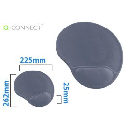 Alfombrilla Para Raton Q-Connect Con Reposamuñecas Ergonomica De Gel Gris Oscuro 262x225x25 mm