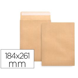 Sobre Liderpapel Bolsa N.6 Kraft Cuarto Prolongado 184x261 mm Tira De Silicona Caja De 250 Unidades