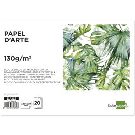 Bloc Dibujo Liderpapel Artistico Encolado 230x325 mm 20 Hojas 130 gr-M2 Sin Recuadro 5 unidades