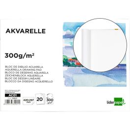 Bloc Dibujo Liderpapel Acuarela Encolado 297x420 mm 20 Hojas 300 gr M2 Sin Recuadro Precio: 21.49999995. SKU: B12PT8WYXJ