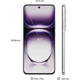 Oppo Reno 12 5G Smartphone 256GB 12GB RAM Plata con Pantalla AMOLED de 6.7 Pulgadas y Batería de 5000mAh