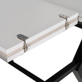 Mesa Extensible Blanco-Negro 120 X 120 X 75 cm
