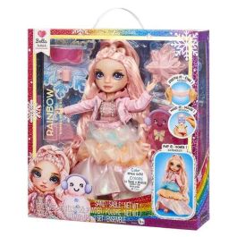 Muñeca rainbow high winter wonderland rosa 22 cm. listas para la nieve! incluye un kit para hacer tu propio muñeco de nieve.