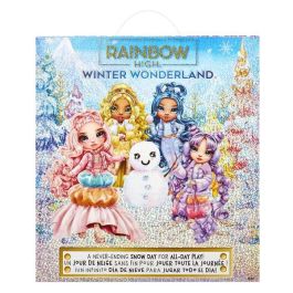 Muñeca rainbow high winter wonderland rosa 22 cm. listas para la nieve! incluye un kit para hacer tu propio muñeco de nieve.