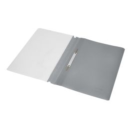 Carpeta Dossier Fastener Plastico Q-Connect Din A4 gris 25 unidades