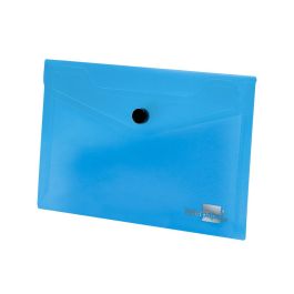 Carpeta Liderpapel Dossier Broche 44222 Polipropileno Din A7 Azul Translucido 12 unidades