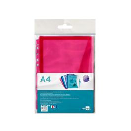 Carpeta Liderpapel Dossier Broche 36669 Polipropileno Din A4 Pack De 5 Col.Surtidos Transparente Multitaladro