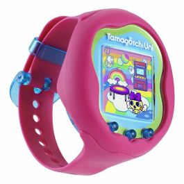 Bandai  Tamagotchi Uni  Tamagotchi conectado con pulsera de reloj  Mascota virtual  Modelo rosa  43351