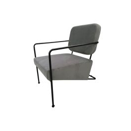 DKD Home Decor Butaca Gris Poliester y Metal 71 x 72 x 55 cm