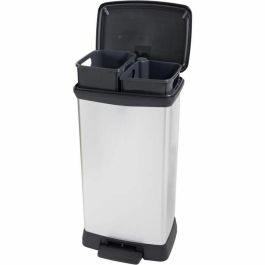 Curver CUR3253924839981 Papelera Duo Rectángulo DECO BIN, 46L (23+23L) Doble Compartimento, 39x29x72cm, Gris Metalizado Precio: 84.50000031. SKU: B1C3Z3TERA