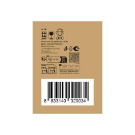 Arcoroc Set 6 Platos Llanos Intensity White Opal Vidrio Templado 24 cm