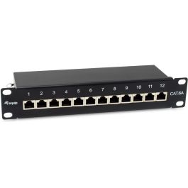 EQUIP 326623 Patch Panel 12 Puertos RJ45 Cat6A FTP Negro Precio: 55.99187033. SKU: B182XGCES6