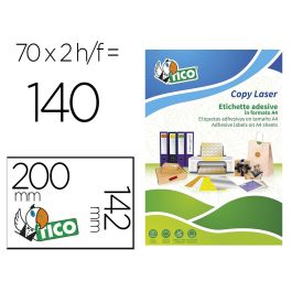 Etiqueta Adhesiva Tico Amarill O Fluorescentes Permanente Fsclaser-Inkjet-Fotocopia 200x142 mm Caja De 140 Unidades