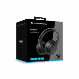 Conceptronic Auriculares Parris03B Inalámbrico Negro Bluetooth 5.4 Conexión Dual Batería 30h Micrófono Manos Libres Entrada 3.5mm Plegable