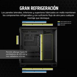 Corsair CC-9011283-WW Caja PC de torre media 6500X, aluminio negro/obsidiana