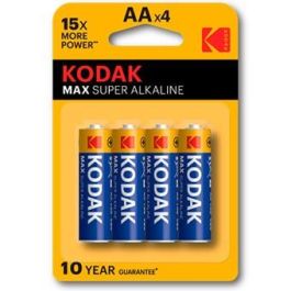 Kodak Pilas Alcalinas Max AA LR6 1.5V Larga Duración para Pequeños y Medios Consumos de Dispositivos Electrónicos - Sin Mercurio y Cadmio Precio: 4.88999962. SKU: B1AD263V3A