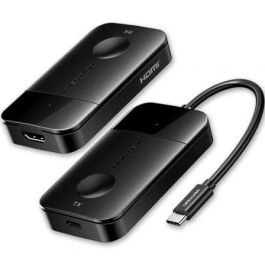 Vention ADOBB Adaptador/Transmisor de Vídeo Inalámbrico USB-C a HDMI, 4K@30Hz, Carga 60W PD, hasta 50m