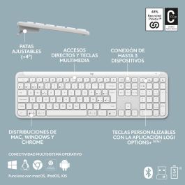 Logitech Teclado y Ratón MK950 Inalámbrico - Combo de Oficina Avanzado con Conexión Bluetooth y Receptor USB