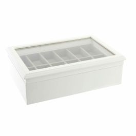 DKD Home Decor Relojero Expositor Romántico para 12 Relojes, Blanco Gris, MDF, Cristal y Terciopelo, 20.5x29.5x9 cm Precio: 25.4999998. SKU: S3020312