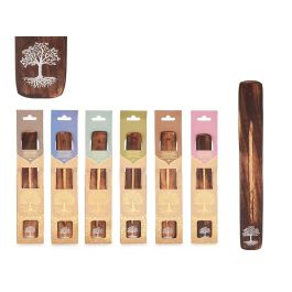 Acorde Soporte Incienso Surtido 6 Colores - Madera, 5.8x31x0.5 cm, Variedad de Aromas (48 Unidades)