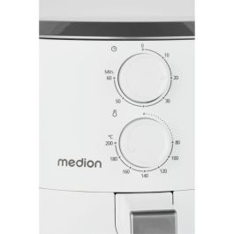 Medion MD13020 Freidora de Aire Caliente Airfryer 1500W Temporizador 60 min hasta 200°C 4.7L Blanco