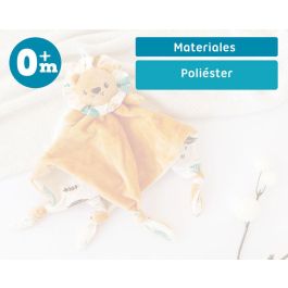 KioKids Doudou León Peluche de Apego para Bebé +0 Meses. Juguete Reconfortante que Aporta Seguridad para Dormir, en Poliéster Naranja.