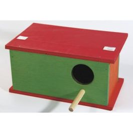 Nayeco Nido de Madera para Periquito, Agapornis y Pequeñas Cotorras