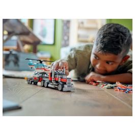 LEGO Creator Camión Plataforma con Helicóptero 31146 Juego de Construcción con 270 Piezas para Niños a partir de 7 años