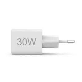 Hama Cargador de Pared 30W con USB-C y USB-A, Compatible con Power Delivery y Quick Charge 3.0, Blanco