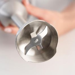 Edm Batidora de Mano 1700W con Accesorios - Picadora 500ml, Vaso Medidor 600ml, Acero Inoxidable, Cromado / Negro