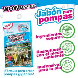 Líquido para pompas de jabón WOWmazing 7,5 x 13,5 x 2 cm (12 Unidades)