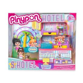 Hotel 5 estrellas pinypon con diferentes estancias y piscina infinita para la diversión, incluye 2 figuras y muchos accesorios